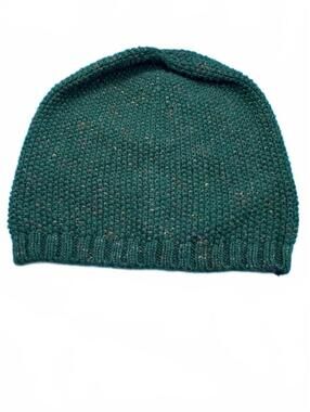 Dark Green Knit Beanie Hat